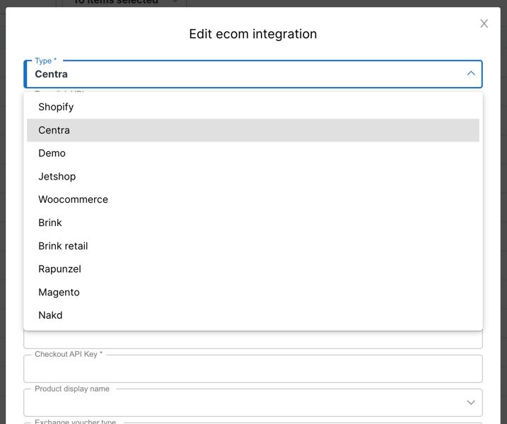 E-com example setup