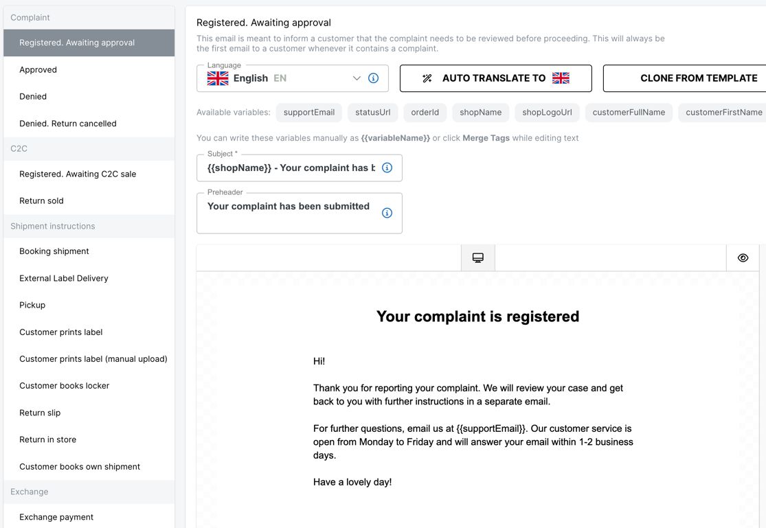 Email Template