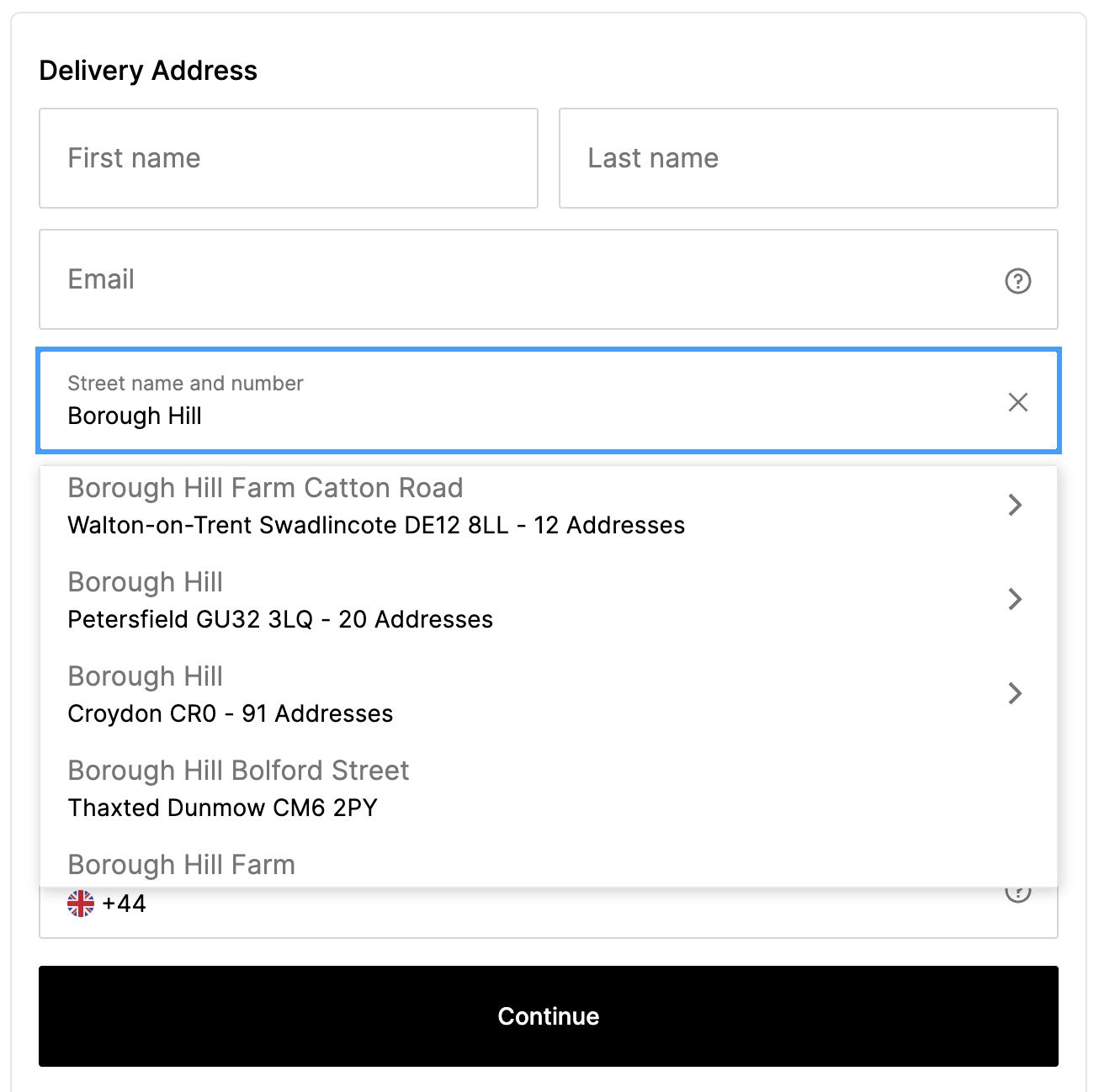 Ingrid Checkout Widget - Address Suggestions