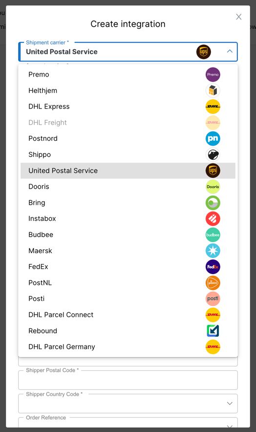 Carrier setup
