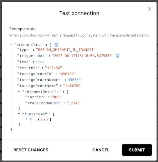 Webhook example response