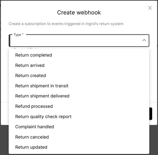 Ingrid return subscription types
